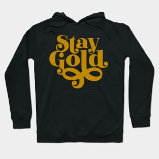 BTS stay gold swirl decorative typography Hoodie